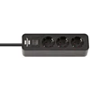 Ilgiklis BRENNENSTUHL, 3 lizdai 1,5 m, VV-F 3G1,5, juodos sp.