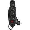 Emos Ilgiklis 3 lizdų 1.5m su įžeminimu, su jungikliu (juodas) 1.5mm²