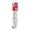 Emos Ilgiklis 3 lizdų 3.0m su įžeminimu, su jungikliu (baltas) 1.5mm²