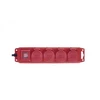 Ilgiklis 4 lizdų 10m IP44 3x1.5 mm² raudonas, guminis kabelis EMOS