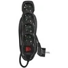 Emos Ilgiklis 4 lizdų 3.0m su įžeminimu, su jungikliu (juodas) 1.5mm²