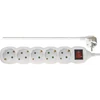 Ilgiklis EMOS, 4 lizdai, 5 m, H05VV-F3G 1,5 mm², su jungtuku, baltos sp.