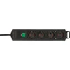 Emos Ilgiklis 4 lizdų 5.0m su įžeminimu, su jungikliu (juodas) 1.5mm²