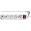 Emos Ilgiklis 5 lizdų 3.0m su įžeminimu, su jungikliu (baltas) 1.5mm²