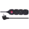 Ilgiklis EMOS, 5 lizdai, 2 × USB, 3 m, jungtukas, baltos sp.
