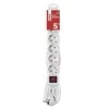 Emos Ilgiklis 6 lizdų 5.0m su įžeminimu (baltas), su jungikliu 1.5mm²