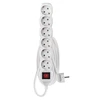 Emos Ilgiklis 6 lizdų 5.0m su įžeminimu (baltas), su jungikliu 1.5mm²