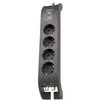 Ilgintuvas su 1800J perkrovos apsauga Philips 4-viet./2m/3x1.5mm/TV juodas