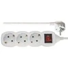 Emos Ilgiklis 3 lizdų 1.5m su įžeminimu, su jungikliu (baltas) 1.5mm²