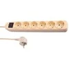 Electraline Ilgintuvas su įžeminimu ir jungikliu 6-viet./3x1mm2 /3m šviesi mediena