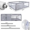 iMex Toys KOJEC DLA DZIECKA sulankstomas 180X200CM SUCHY BASEN Žaidimų aikštelė DZIECIĘCY PILKA