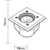 Įmontuojamas lauko šviestuvas Bourke Luxform 3W/250Lm/12V 2700K