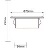 Įmontuojami lauko šviestuvai Alpha Luxform 0.5W/43Lm/12V/2vnt. 3000K/Ø70mm