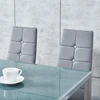 Impor 4x Lori Chair Pilkas Glamour kėdžių rinkinys ekologinės odos kristalai deimantai
