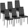 Impor 6x Lori Chair Juodas Glamour Juodas Eco-odos kristalų cirkonio rinkinys