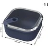 Indas su dangčiu maistui laikyti Ela Rotho 16x16x8.7cm/1L Midnight Mėlyna