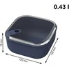Indas su dangčiu maistui laikyti Ela Rotho 12x12x7.2cm/430ml Midnight Mėlyna