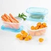 Indas su dangčiu maistui laikyti Sunshine Rotho 0.5L/4vnt. plastikinis/mėlynas