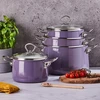 Indukciniai puodai, Altom Design Izydor Wrzos emaliuotų puodų rinkinys, 8 vnt