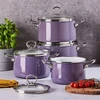 Indukciniai puodai, Altom Design Izydor Wrzos emaliuotų puodų rinkinys, 8 vnt