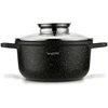 Indukcinis PUODAS su dangčiu, skirtas Konighoffer Pollo Juodas OVEN 1,2 l 16cm