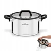INDUKCINIS PUODAS su dangteliu, NERŪDijantis PLIENAS Starke Pro Rigor 5,7l 24cm
