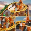 Insoon BLOCKS ROLLER COAST SU MINŲ TRAUKINIŲ LENKTYNŲ TRAKA 1270 vnt DOVANA