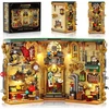 Insoon BOOK Blocks NOOK Dėlionė 3D HOUSE STEMPUNK BOOKSTORE LED 1178vnt DOVANAI