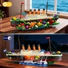 Insoon TITANIKO BLOKAI TITANIC SHIP KRUIZINIS LAIVAS LED 1860vnt FIGURINIŲ RINKINYS