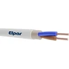 Instaliacinis kabelis, ELPAR NYM, 2 x 1,5 mm², baltas, 25 m