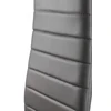 Integral 4 pilkos eko odos kėdės - juodos metalinės kojos - aukštas atlošas 120 kg