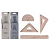 Interdruk Academy geometrinis rinkinys su liniuote 20cm, 4 elementai