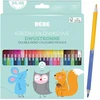 Interdruk BEBE Dvipusės pieštukinės kreidelės tvirtos Olo 48 spalvos