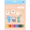 Interdruk Trikampiai pieštukai 12 spalvų Jumbo B&amp;B Kids Pastel