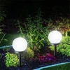 Įsmeigiamas LED lauko šviestuvas BURBULAS, įkraunamas saulės energija, 4 LED, ø15xh47,5cm