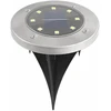 Įsmeigiamas LED lauko šviestuvas, įkraunamas saulės energija, 10 LED, ø10,5 x 15 cm