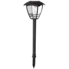 Įsmeigiamas LED lauko šviestuvas, įkraunamas saulės energija, ZK8008, juodos sp., 34,5 cm