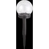 Įsmeigiamas LED lauko šviestuvas KAUFTEC, įkraunamas saulės energija, 5 LED, ø10 x 36,5 cm