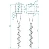 Įsukama atrama stulpams Arras 100x100x750mm karštai cinkuota