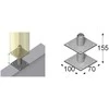 Įsukama atrama stulpams Arras 100x70x8mm/M20x155mm karštai cinkuota