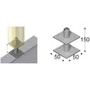 Įsukama atrama stulpams Arras 50x50x5mm/M10x150mm karštai cinkuota