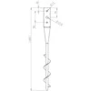 Įsukama atrama stulpams Arras 50x50x650mm karštai cinkuota