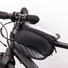 Itel TelForceone Atsparus vandeniui bicycle frame bag with a removable phone dėklas, skirtas juodos spalvos