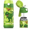 JARLSON CHARLI Bidon Dinozaur Žalias 350 ml Plienas Nierdzewna