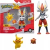 Jazwares Pokemon rinkinys 2 figūrėlės: Cinderace + Pikachu ir ugnies kamuolys PKW2904