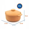 Jelux Molinis romėniškas puodas su dangteliu, apvalus, 4L, orkaitė, vištiena, kalakutiena