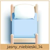 JERSEY vaikiškas paklodė 80x160 su elastine juostele SERTIFIKATAS šviesiai mėlyna 14