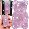 Jhc E Commerce Blizgučiai nuo streso meškiukas Squishy Gniotek Sensory Squeeze Violetinė