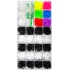 Jhc E Commerce Didelis rinkinys apyrankėms iš guminių juostelių gaminti div Juodas Baltas COLOURS