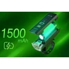 JJM LED Galingas dviračio žibintas priekinis galinis nuotolinio valdymo signalas 1200lm SET